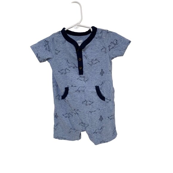 Child Of Mine Carters Boys Infant Baby Size 12 Months Short Sleeve 1 piece Rompe - Picture 1 of 3